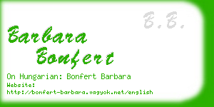 barbara bonfert business card
